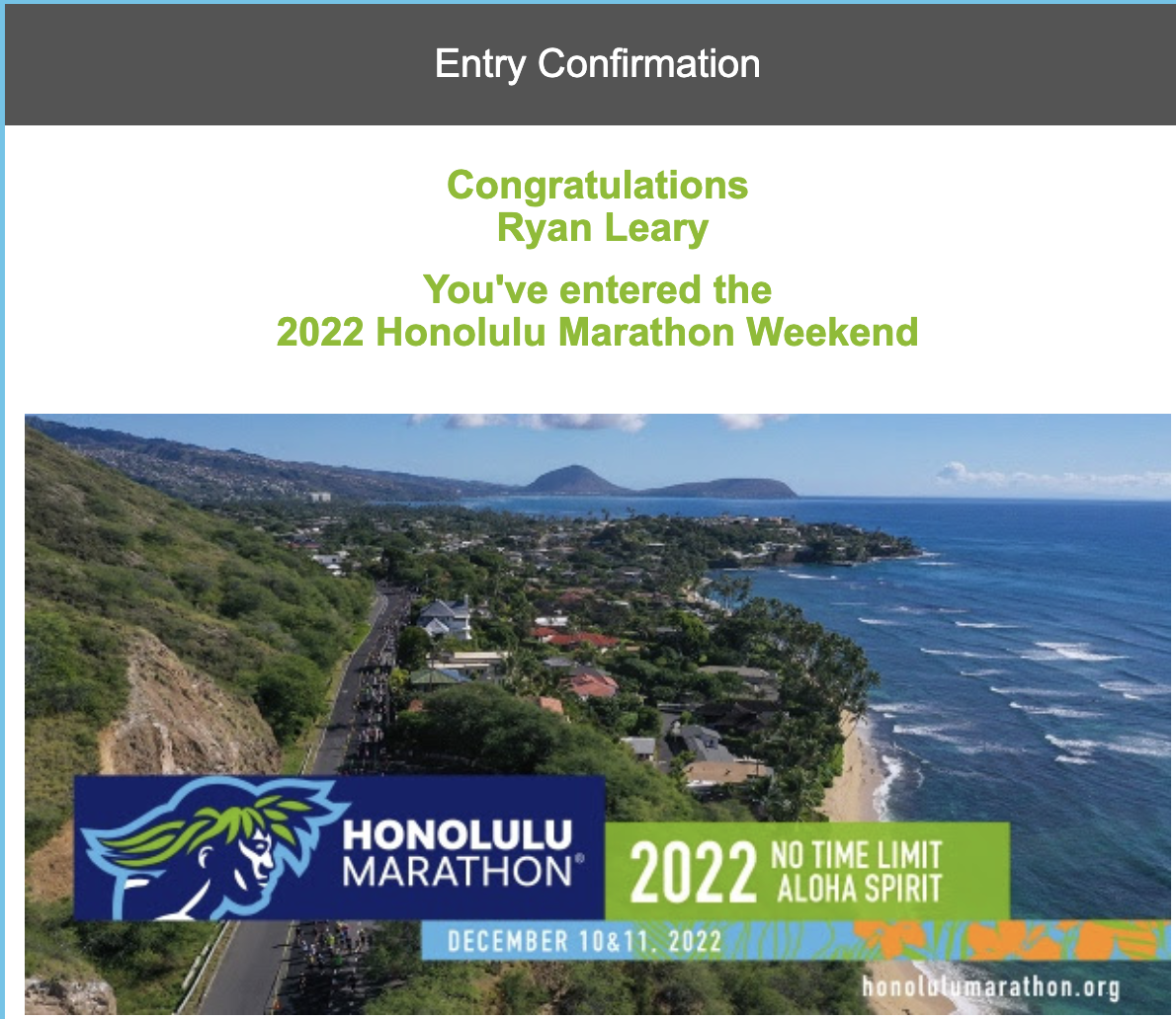 Honolulu Marathon pt. 1 - Why ?
